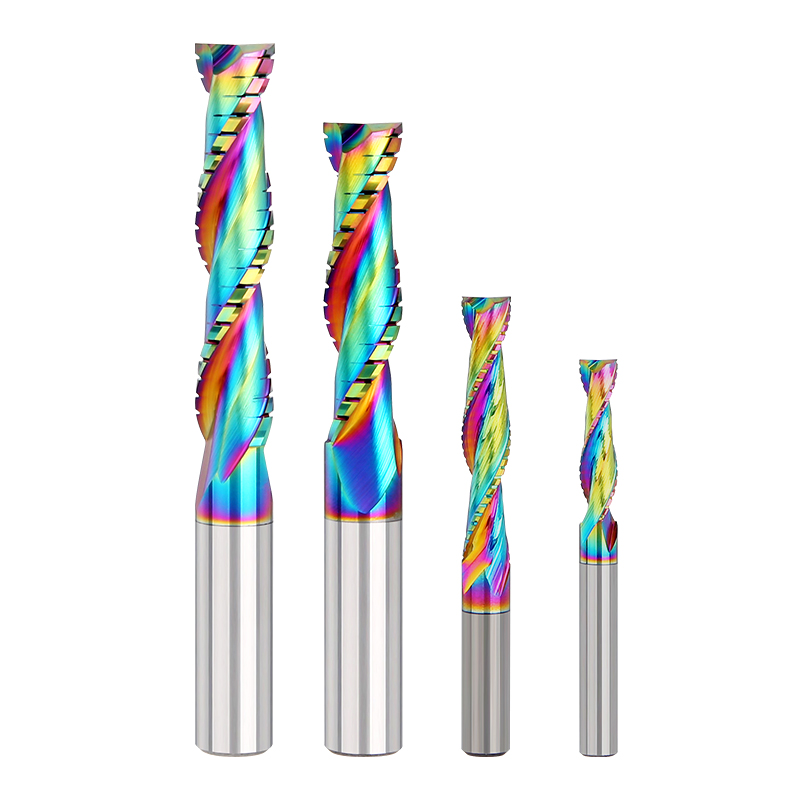Huhao Composite 3.175mm 6mm 8mm 12mm 2 Flute up & Down Compression End Mill Two Flute for Plywood Chipboard Bit 407311401