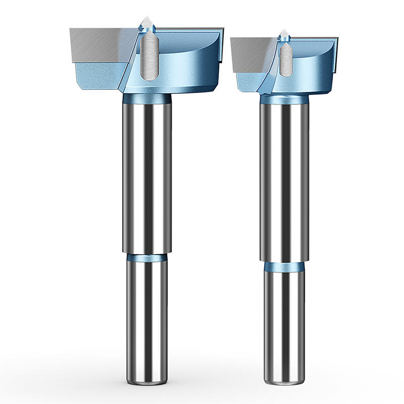 HUHAO HRC 45 cutter angle 15 2 flutes wood hole saw carbide drill hole bit woodwork milling cutter
