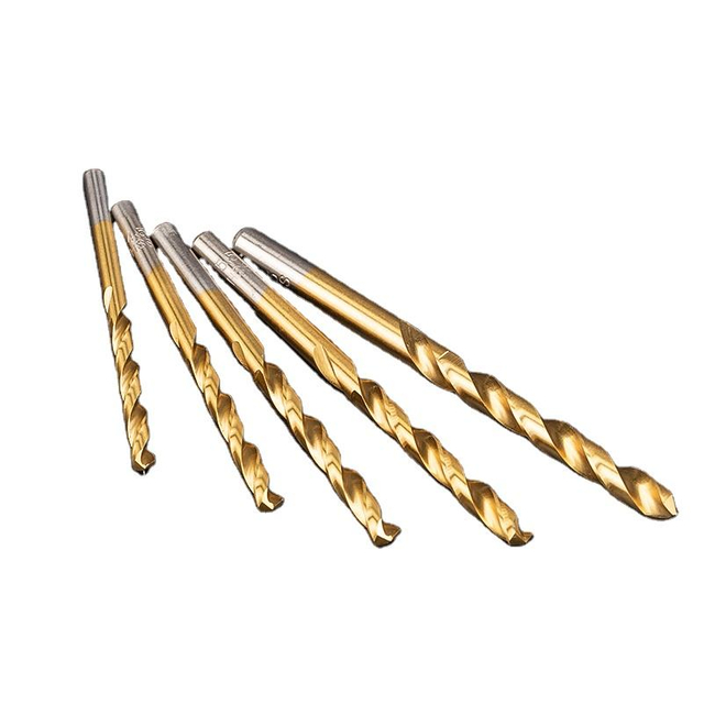 HUHAO M2 spiral twist metal milling cutter metal drill hole bits carbide coated cnc milling HSS end mills for handle drill