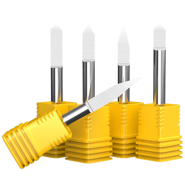 HUHAO 3.175 mm Shank 15 Degree V CNC router bit carbide tungsten steel acrylic engraving bit PVC drill bit