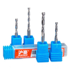 HUHAO Coated Solid Carbide Alloy End Mill Two Flutes Spiral CNC Router Bit 3.175mm for Wood Aluminum 2174