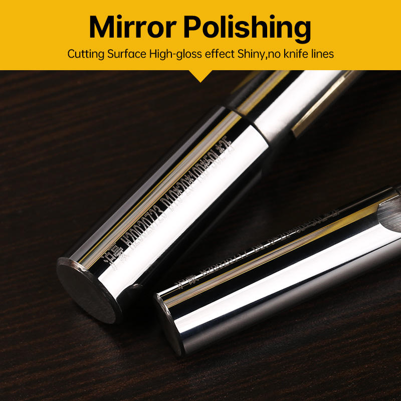 HUHAO 6mm Diamond PCD two flutes carbide milling cutter CNC tungsten drill bit acrylic mill aluminum router cutter
