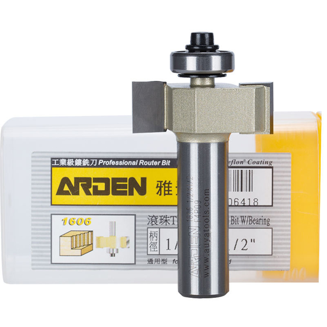 Arden T slotting bits with bearing wood molding router bit woodworking cove trimming bits