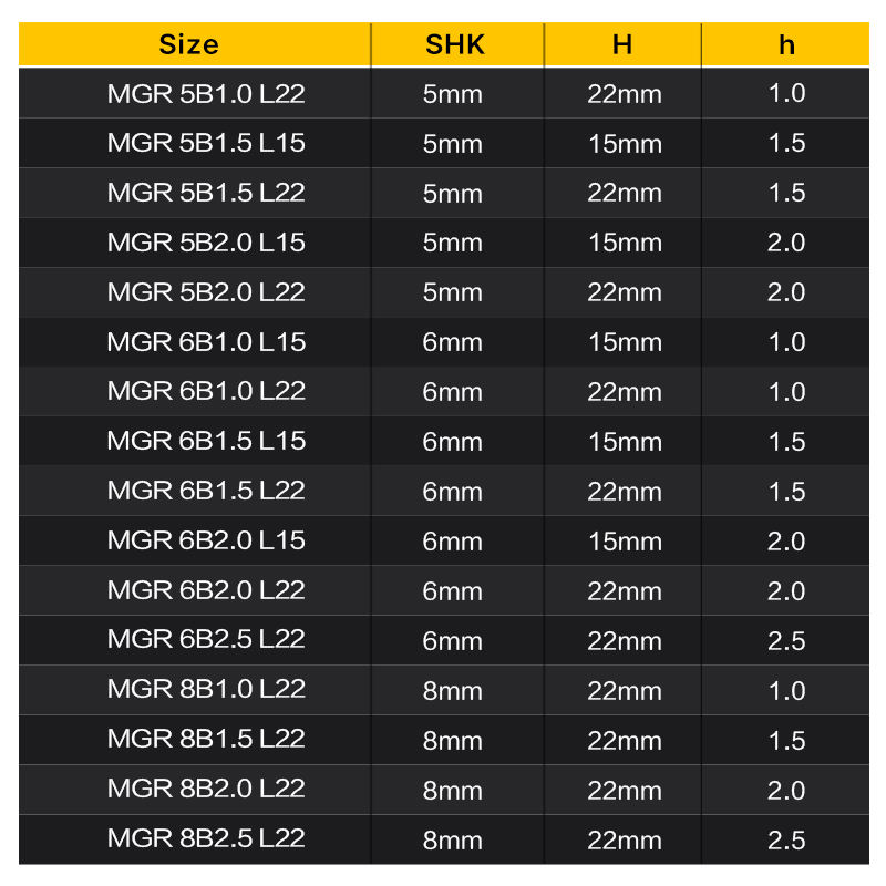HUHAO MGR series small size slotting boring cutter cnc boring mill tungsten steel end mill carbide boring milling cutters