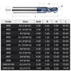 HUHAO HRC 45 two flutes ball nose TiSiN coated tungsten steel end mill cnc milling cutter carbide engraving bit
