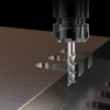 HUHAO HRC 62 aluminum three flutes carbide tungsten steel end mill polished milling cutter cnc aluminum milling cutters