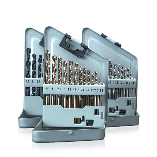 HUHAO twist drill bits sets portable spiral twist milling cutter metal drill hole bits carbide milling end mills