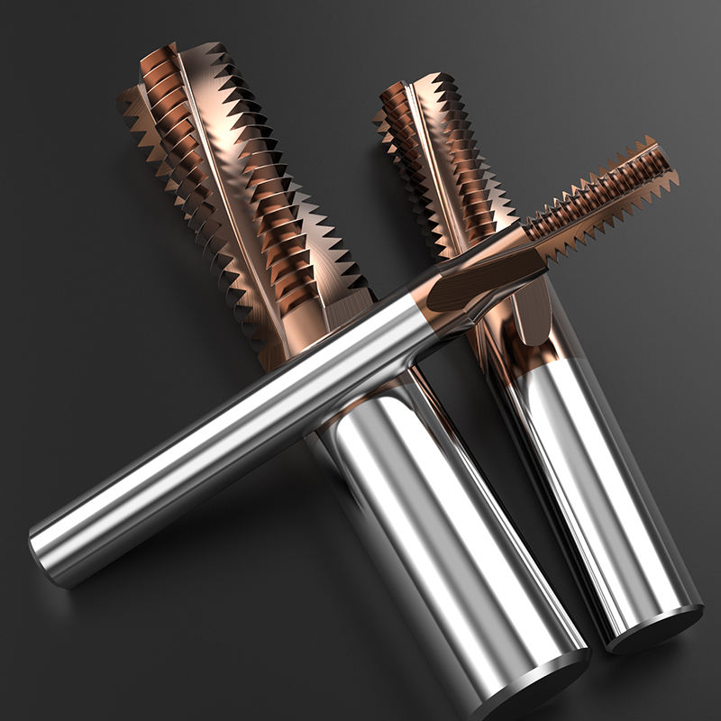 HUHAO three /four flutes spiral roughing thread milling cutter carbide stainless steel fully ground end mill cnc router tools
