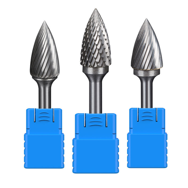 HUHAO 6mm Rotary Tool Carbide Carving Bit Wood Cutting Metal Burr Grind Erengraving Milling Cutter High Quality Abrasive Tool
