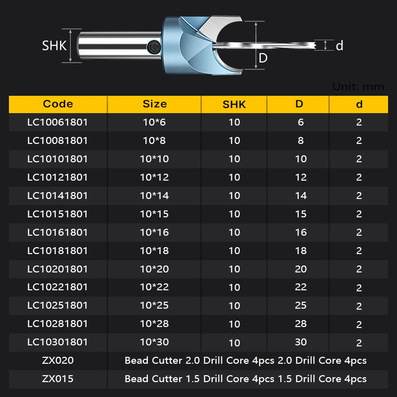 Tideway Premium Beads Drill Bit Carbide Ball Blade Woodworking Milling Cutter Molding buddhist Bead Router Bit Drills Bit Set