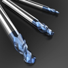 HUHAO HRC 45 two flutes ball nose TiSiN coated tungsten steel end mill cnc milling cutter carbide engraving bit