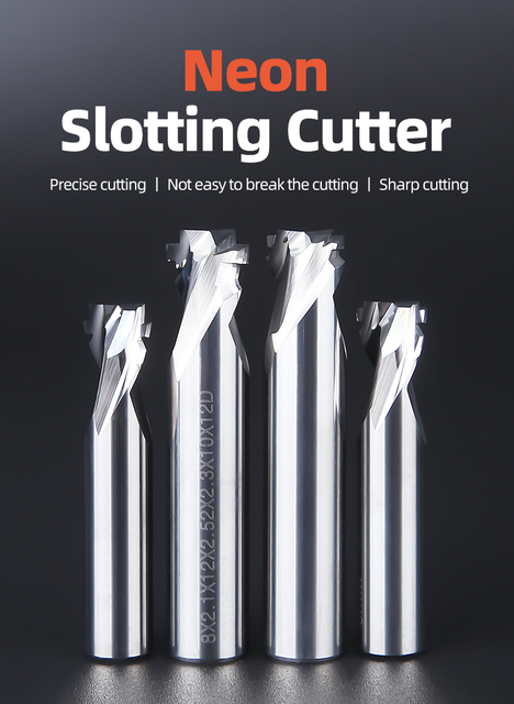 Huhao Custom Led Neon Sign Acrylic Board Carving Cutter Depth 10mm 12mm Neon Strip CNC Solid Carbide End Mills