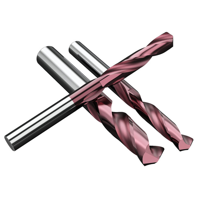 HUHAO HRC65 spiral twist metal milling cutter metal drill hole bits carbide coated cnc milling tungsten steel end mills