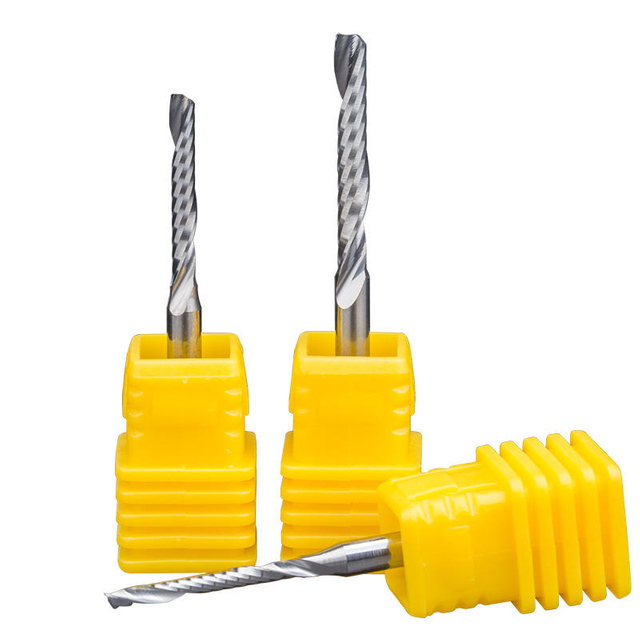 HUHAO 8mm customized spiral end mill router bits tungsten steel cnc milling tools acrylic Milling Cutter