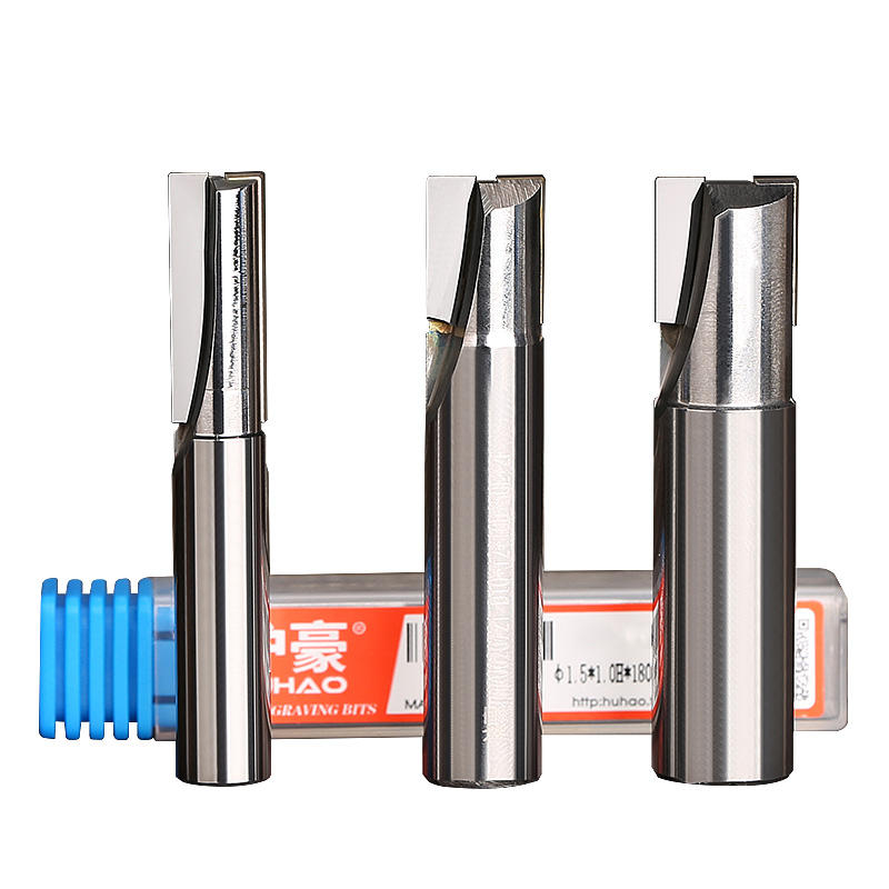HUHAO 6mm Diamond PCD two flutes carbide milling cutter CNC tungsten drill bit acrylic mill aluminum router cutter