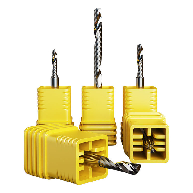 HUHAO 1/8 Single flute milling cutter 3.175mm shank carbide tungsten router bits customized end mills for CNC machines