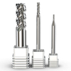 HUHAO HRC 62 aluminum three flutes carbide tungsten steel end mill polished milling cutter cnc aluminum milling cutters