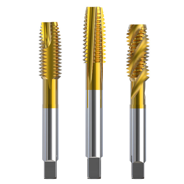 HUHAO up and down spiral thread tap straight screw taps coated cnc metal thread drill bits