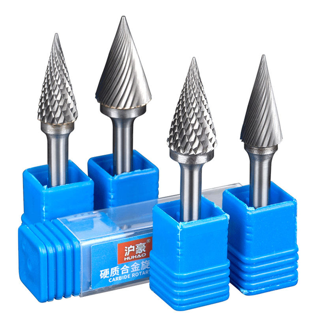 HUHAO 6mm Carbide Cutting Tools Tungsten carbide burr set Carbide Rotary Burrs Drill Filing Bits