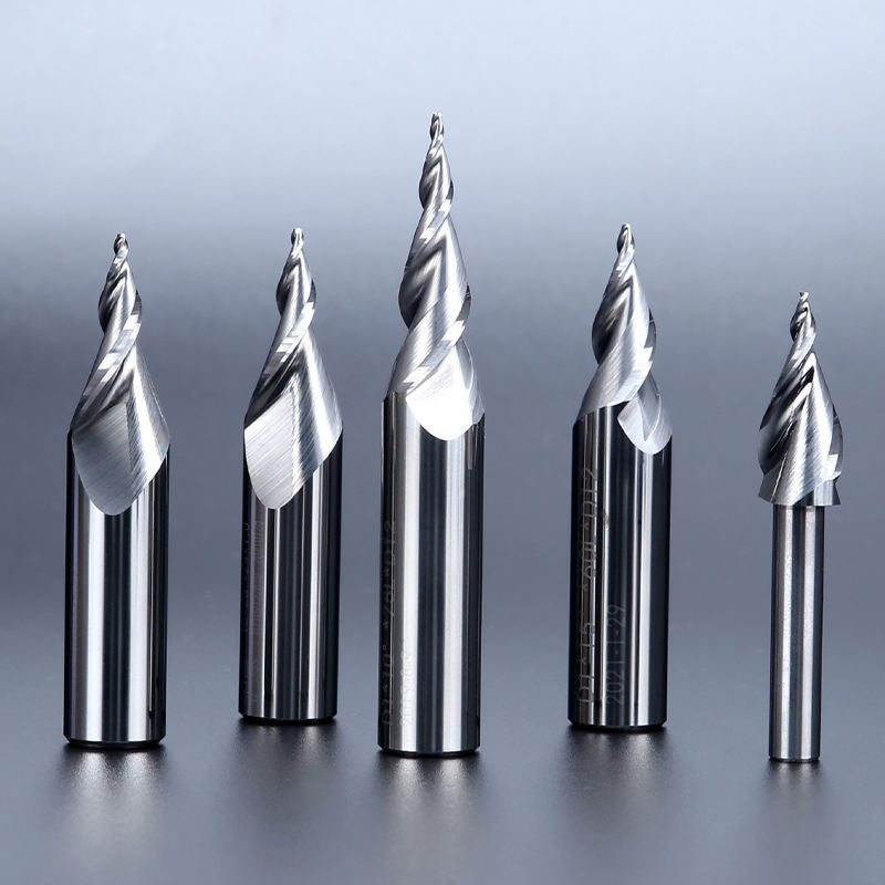 HUHAO spiral engraving letter router bit acrylic milling cutter tungsten steel acrylic engraving router bits for mini letters