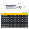 HUHAO spiral engraving letter router bit acrylic milling cutter tungsten steel acrylic engraving router bits for mini letters