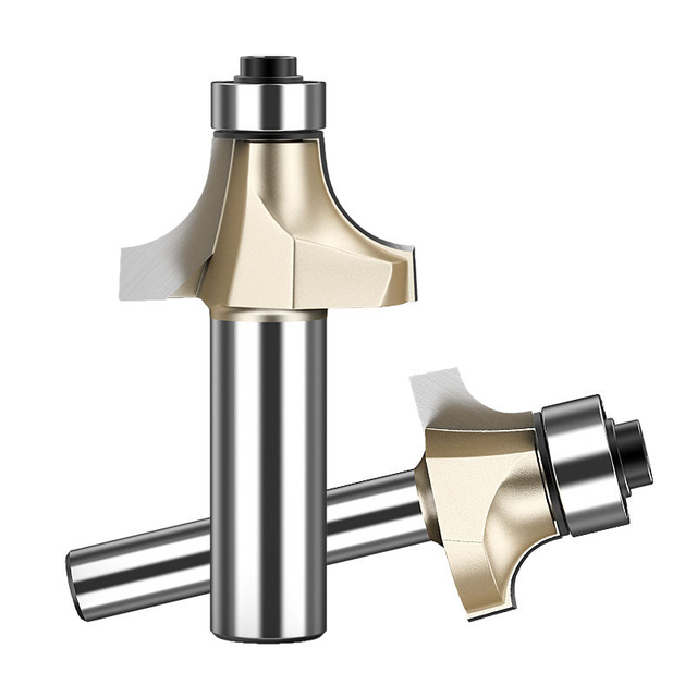 HUHAO woodwork tungsten steel Round Over trimming Bit with bearing wood trim bits wood engraving milling cutter