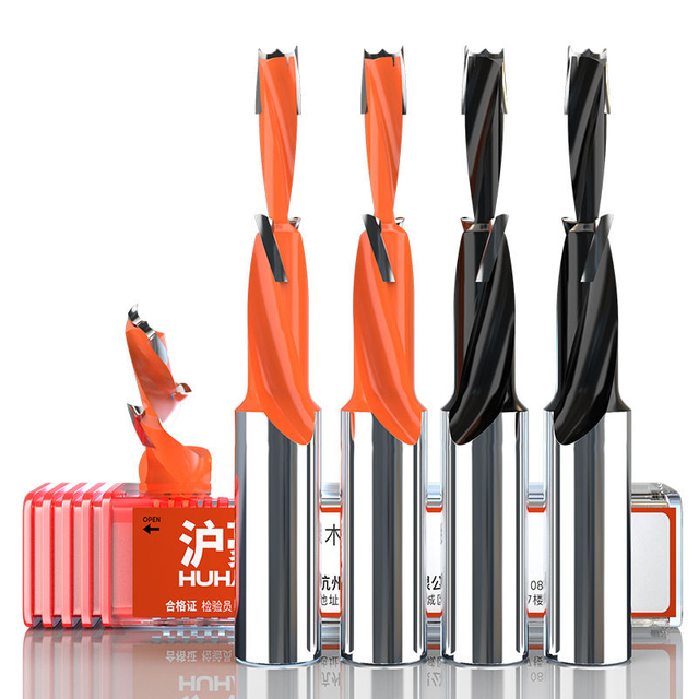 HUHAO woodwork tungsten steel step drill bit coated wood drill bits 90/ 180 2 steps router tools
