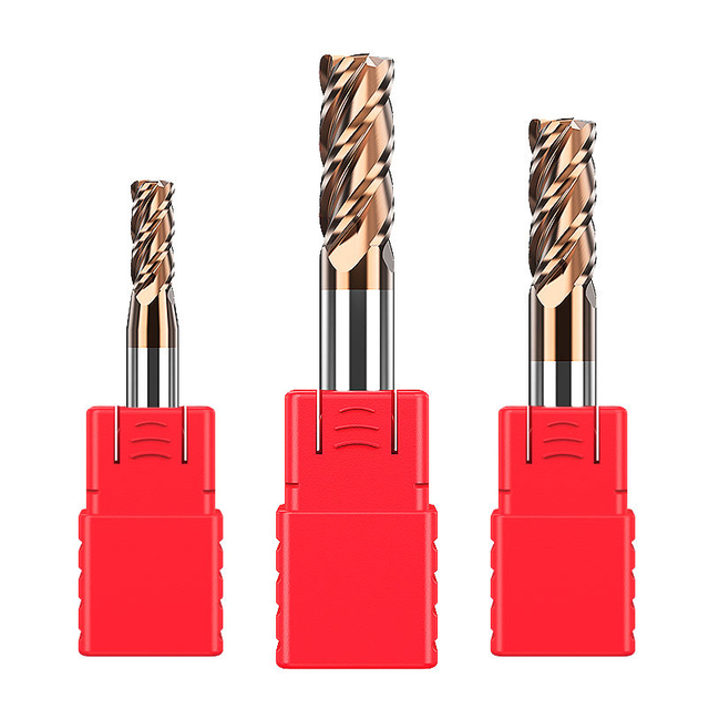 HUHAO HRC 58 four flutes TiSiN coated tungsten steel Corner Radius carbide end mill cnc metal milling cutter