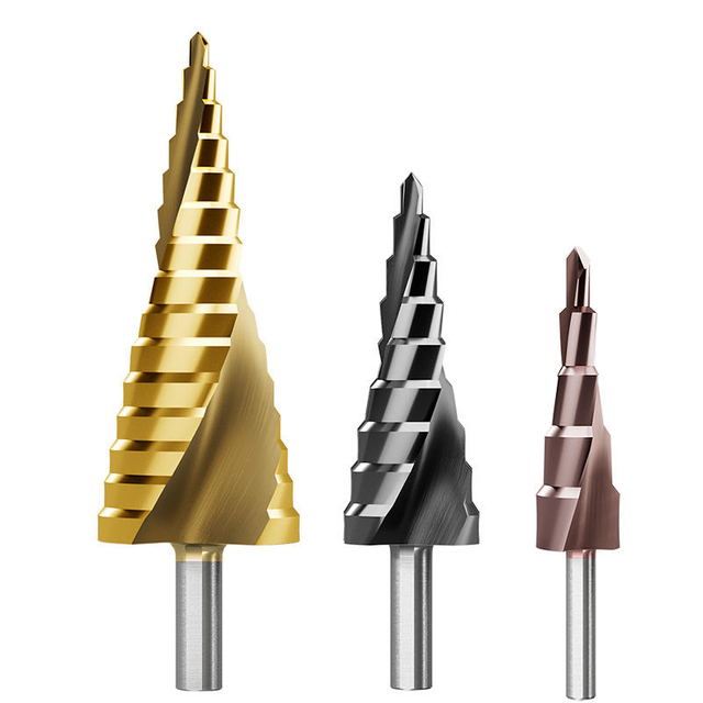 HUHAO HSS 6mm 8mm 10mm shank diameter straight multiple steps drill bit for metal with Ti Cobalt spiral hole bits