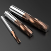 HUHAO three /four flutes spiral roughing thread milling cutter carbide stainless steel fully ground end mill cnc router tools