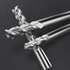 HUHAO HRC 62 aluminum three flutes carbide tungsten steel end mill polished milling cutter cnc aluminum milling cutters