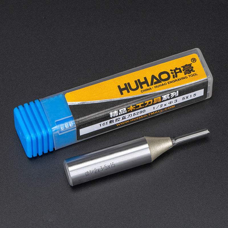 HUHAO TCT Carbide Trimming Bit Milling Cutter Steel Straight Router Bits 5269