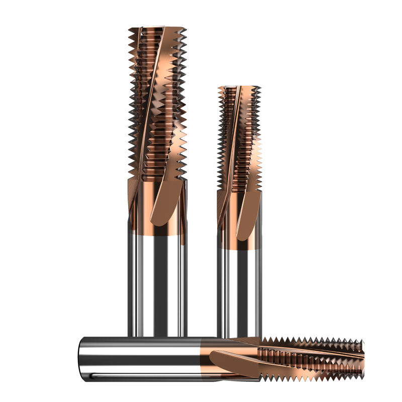 HUHAO three /four flutes spiral roughing thread milling cutter carbide stainless steel fully ground end mill cnc router tools