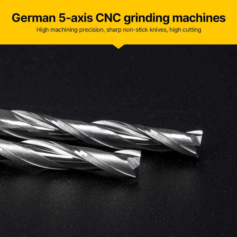 HUHAO Coated Solid Carbide Alloy End Mill Two Flutes Spiral CNC Router Bit 3.175mm for Wood Aluminum 2174