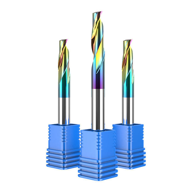 HUHAO M2 Aluminum profiling milling cutter HSS with cobalt one flute for milling aluminum alloy router cutter 8mm
