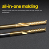 HUHAO carbide milling cutter 3.175mm tungsten drill bit mirror polish single flute spiral acrylic cnc router tools